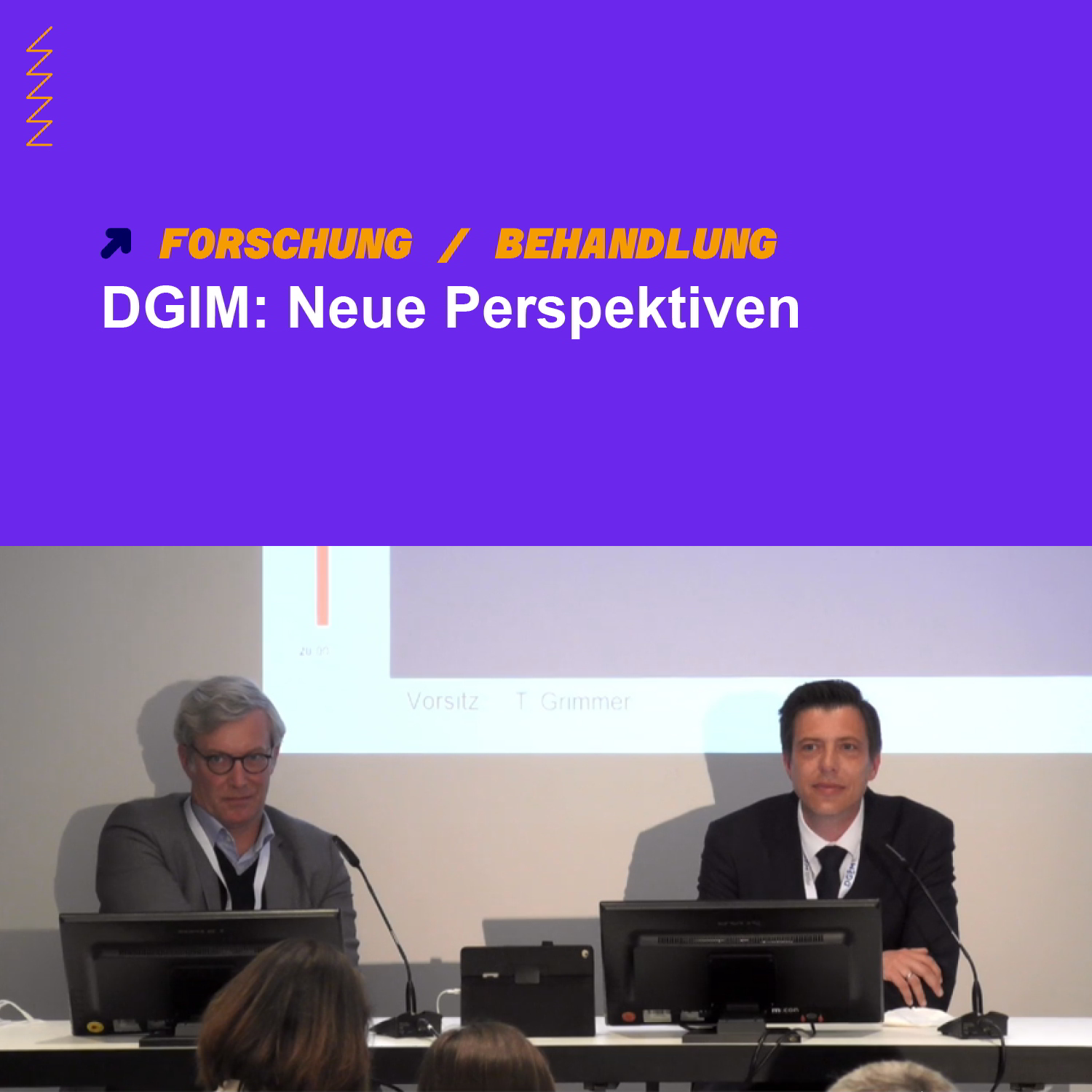 Alt-Tag: Prof. Grimmer und Prof. Peters auf dem DGIM 2022.